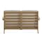Flash Furniture Natural Cedar Poly Resin Loveseat-Cream Cushions JJ-C14022-BR-GG - alternate 2